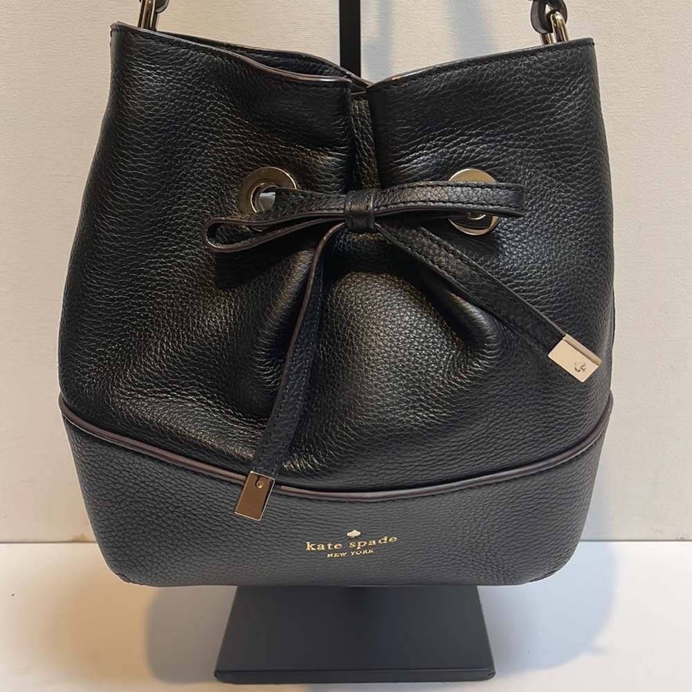 Kate Spade black bucket crossbody